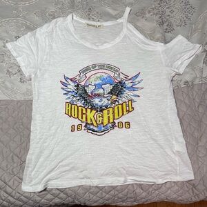 Rock shirt cold shoulder